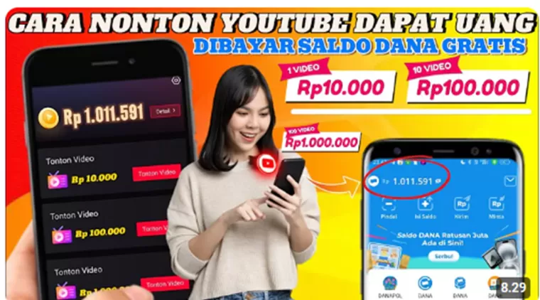 Cara Menonton Youtube Dapat Uang Dibayar Saldo Dana Gratis! 1 Vidio Pendek Dibayar Hingga Rp10 Ribu!