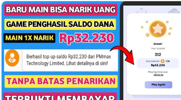 Cara Cepat Dapatkan Saldo DANA Rp32.230 Hanya dengan Bermain Game 2048 Merge