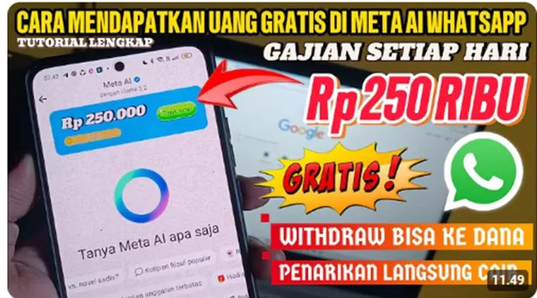 Cara Mudah Mendapatkan Uang Gratis dari Meta AI WhatsApp Terbaru!