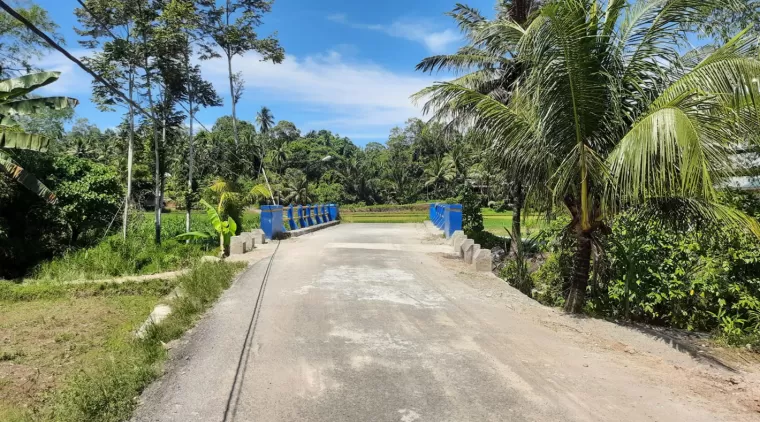 Jembatan Surau Gadang Tonggak, Dusun Sawah Aru Cubadak Mentawai yang sudah diperbaiki.(Trisnaldi).