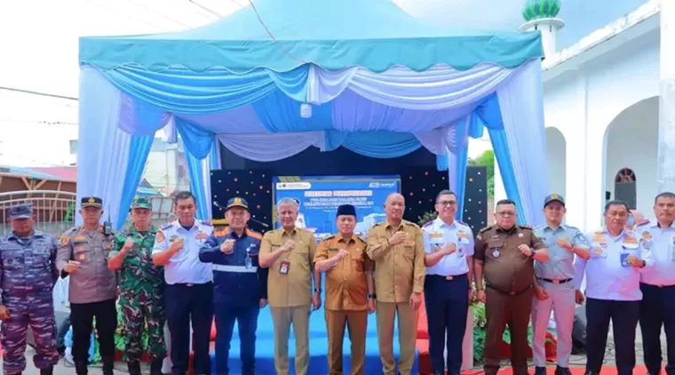 Wali kota Tanjung Balai, H. Waris Tholib Menghadiri Peresmian Pengoperasian Pos Jaga Dan Palang Pintu Perlintasan Kereta Api