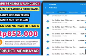 3 Aplikasi Penghasil Uang di Akhir Tahun 2024! Mudah, Cepat, dan Terbukti Membayar! Ayo Coba!