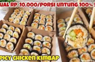 Ide Jualan Kekinian! Spicy Chicken Kimbab, Camilan Pedas yang Laris Manis!