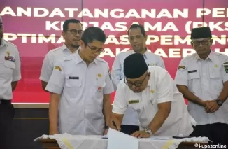 Pemerintah Provinsi Sumatera Barat menggelar acara Perjanjian Kerjasama Optimalisasi Pemungutan Pajak Daerah dan Sinergi Pemungutan Opsen Pajak Daerah