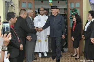 Tinjau Pos Pam dan Gereja, Gubernur Mahyeldi Tegaskan Natal yang Kondusif Merupakan Tanggung Jawab Bersama