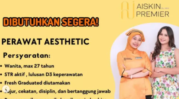 Aiskin Premier Buka Rekrutmen Februari 2025, Kesempatan Emas untuk Perawat Aesthetic