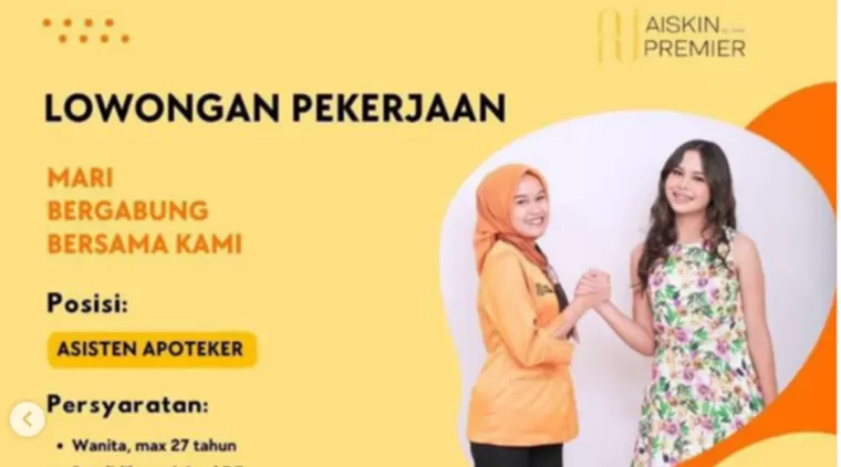 Bergabung dengan Aiskin Premier Padang Sebagai Asisten Apoteker, Yuk Daftar!