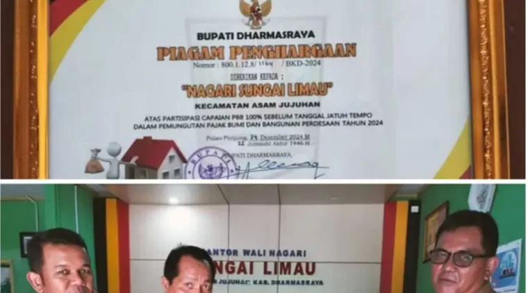 Nagari Sungai Limau Raih Penghargaan Bergengsi