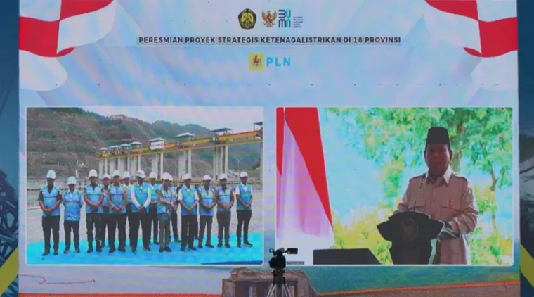 Presiden Prabowo Resmikan  PLTA Asahan 3 Via Zoom