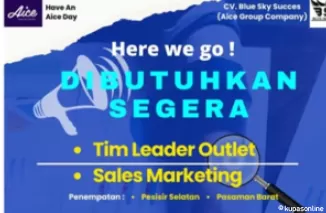 Bergabung dengan Tim Aice Group! Lowongan Team Leader Outlet dan Sales Marketing Dibuka