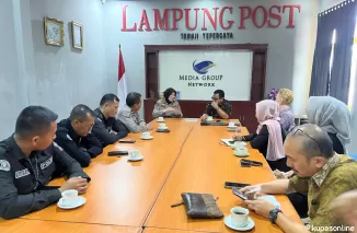 Jalin Sinergitas Dengan Media, Kabid Humas Polda Lampung Kunjungi Kantor Lampung Post