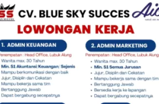 Lowongan Kerja Januari 2025, Admin Keuangan, Marketing, dan Sales di Aice Group Company!