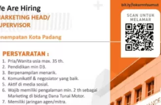 Lowongan Kerja Marketing Head/Supervisor di Mega Finance Padang! Siapkan Berkas Lamaranmu!