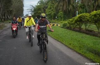 Manfaatkan Hari Libur, Bupati Asahan Gowes Bareng OPD