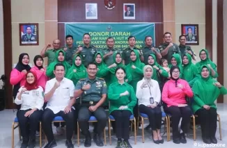 Peringatan HUT Persit Ke-79, Kodim 0401 Muba Adakan Kegiatan Donor Darah