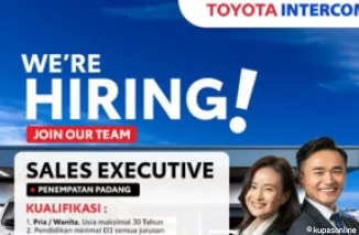 Toyota Intercom Padang Buka Lowongan Sales Executive, Cek Syaratnya di Sini!