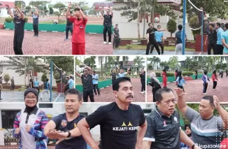 Wakajati Kepri Dan Jajaran Melaksanakan SKJ Dan Bola Voli