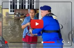 Video Gabungan Polairud Polda Lampung dan Polres Lampung Selatan Evakuasi Warga Terdampak Banjir