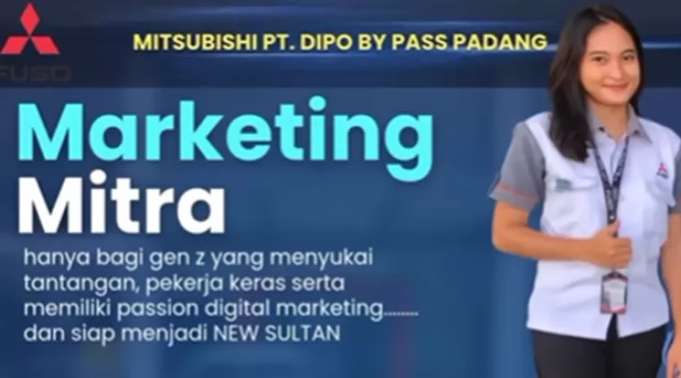 Bergabunglah dengan PT DIPO MITSUBISHI Padang! Lowongan Marketing Mitra Dibuka