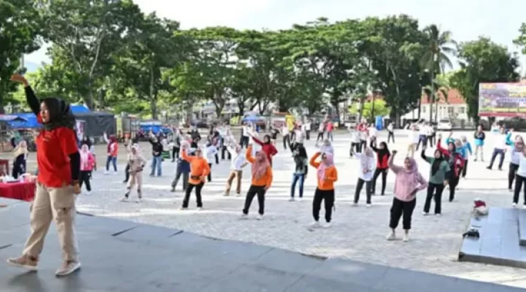 Ciptakan Lingkungan Kerja Sehat, Pemkab Lampung Selatan Rutin Gelar Senam Tiap Jumat