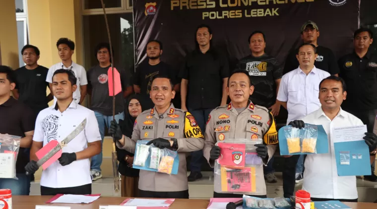 Dalam Sebulan Polres Lebak Berhasil Ungkap 24 Kasus Tindak Pidana dan Amankan 207 Knalpot Brong