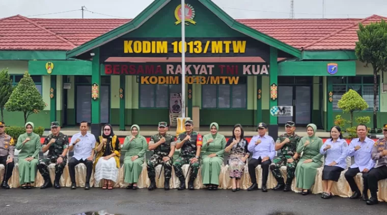 Danrem 102/Panju Panjung Kunjungi Makodim 1013 Muara Teweh, Pj Bupati Mura dan Barut Sambut Hangat