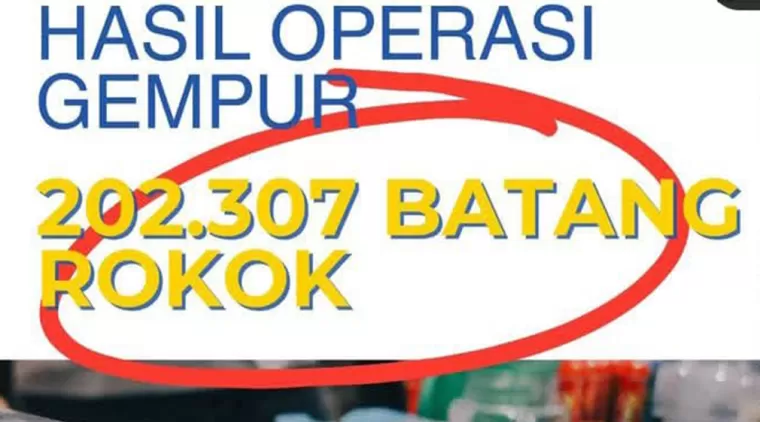 Hasil Operasi Bea dan Cukai Tanjung Pinang Gempur Rokok Ilegal