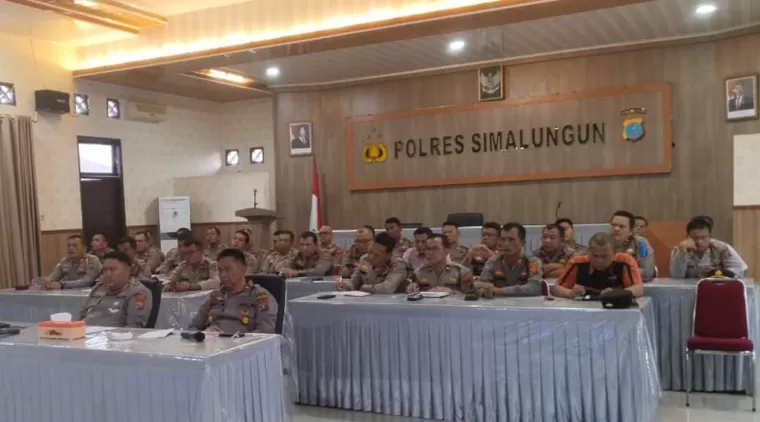 Kapolres Simalungun Ikuti Taklimat Awal Audit Kinerja Irwasda Polda Sumut Secara Virtual