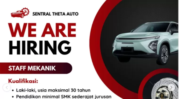 Kesempatan Karier! PT. Sentral Theta Auto Padang Cari Staff Mekanik, Cek Persyaratannya