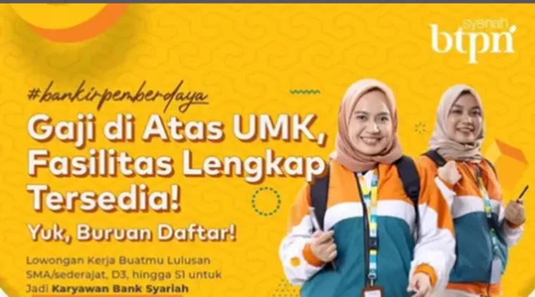 Lowongan Kerja Community Officer di Bank BTPN Syariah, Kesempatan Emas untuk Wanita Muda Berkarier!