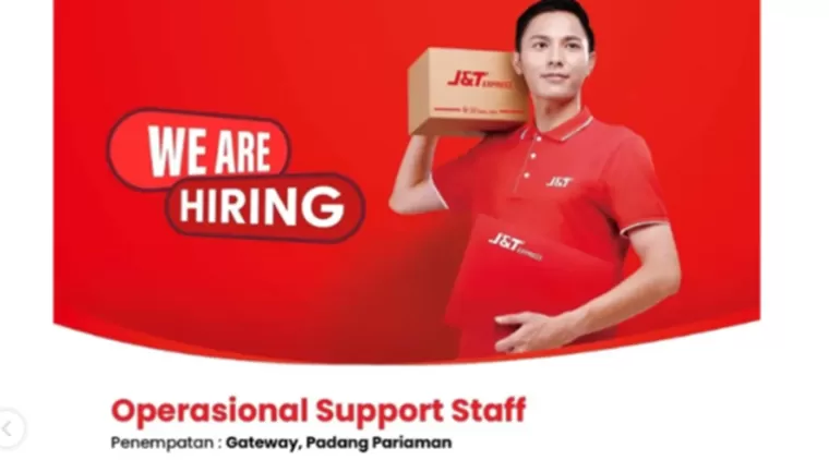 Lowongan Kerja J&amp;T Express Gateway Padang Pariaman: Dibuka Posisi Operasional Support Staff!