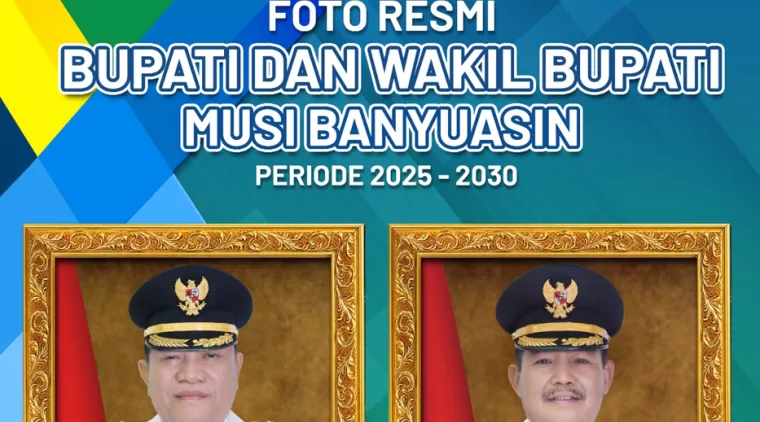 Pemkab Muba Rilis Foto Resmi Bupati dan Wakil Bupati Muba Terpilih Periode 2025-2030