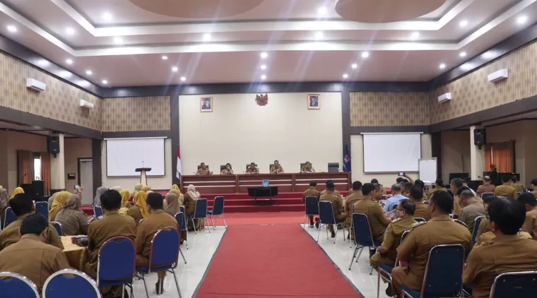 Perkuat Koordinasi Antar-SKPD, Wawako Payakumbuh Gelar Rakor Perdana, bertempat di aula kantor Balaikota Payakumbuh Senin 24 Februari 2025.