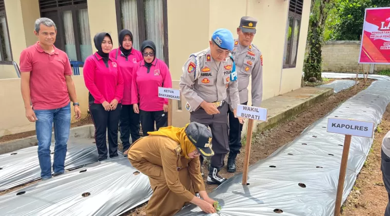 Polres Dharmasraya Luncurkan Program Pekarangan Pangan Lestari untuk Ketahanan Pangan Masyarakat