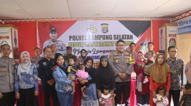 Polres Lampung Selatan Gelar Kegiatan &quot;Jumat Berkah&quot; Untuk Peduli Stunting