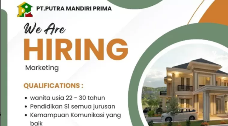 PT. Putra Mandiri Prima Padang Membuka Lowongan Marketing, Yuk Daftar!