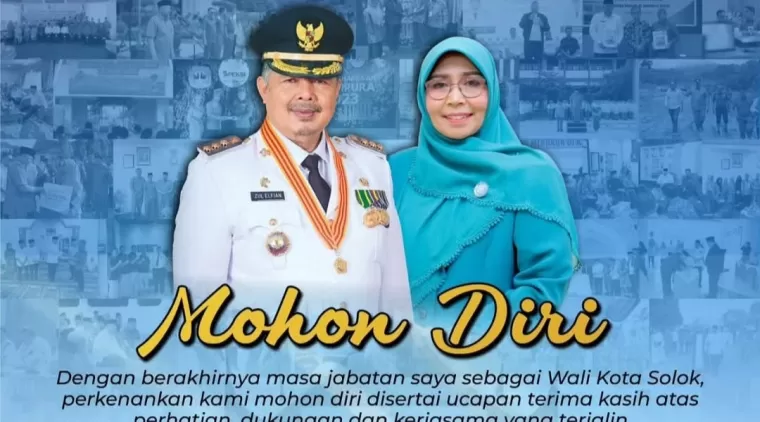 Purna Tugas Sebagai Wali Kota Solok 2021-2025, Zul Elfian Umar Mohon Diri