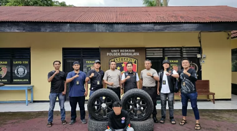 Tim Tekab 156 Polsek Indralaya Berhasil Ringkus Pelaku Pencuri Ban Mobil