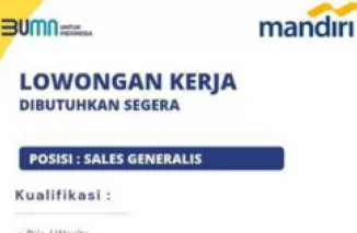 Bank Mandiri Padang Buka Posisi Sales Generalis, Yuk Daftar Sebelum 10 Februari!