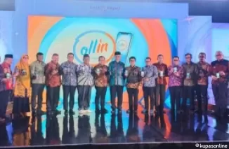 Suasana Grand Launching Super Apps Ollin by Nagari dan Penarikan Undian Tabungan Berhadiah Bank Nagari, di The ZHM Premiere Hotel, Kamis (23/1/2025).