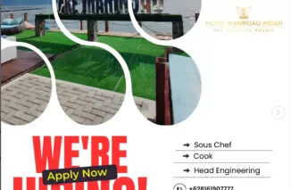 Bergabunglah dengan Hotel Maninjau Indah, Lowongan Sous Chef, Cook, dan Head Engineering Tersedia