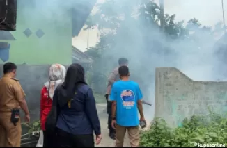 Cegah DBD, Polres Lampung Selatan dan Puskesmas Kalianda Gelar Fogging