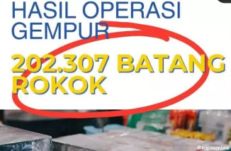 Hasil Operasi Bea dan Cukai Tanjung Pinang Gempur Rokok Ilegal