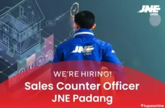 JNE Padang Buka Lowongan Sales Counter Officer, Cek Syarat dan Cara Melamarnya!