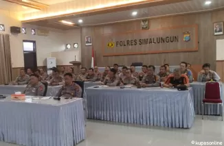 Kapolres Simalungun Ikuti Taklimat Awal Audit Kinerja Irwasda Polda Sumut Secara Virtual