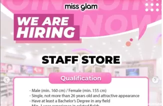 Kesempatan Emas! Miss Glam Buka Lowongan Staff Store, Cek Syaratnya di Sini!