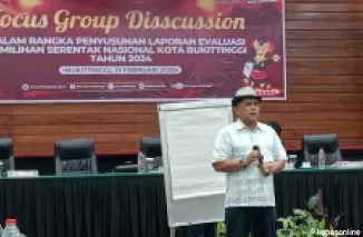 Diskusi Laporan Pemilihan Serentak 2024 KPU Kota Bukittinggi