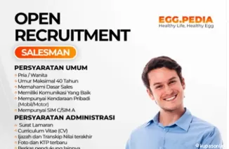 Lamar Sekarang! Egg.Pedia Butuh Salesman, Gaji dan Insentif Menanti!