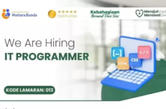 Lowongan IT Programmer di RS Mutiara Bunda Padang, Cek Syarat dan Cara Daftarnya!