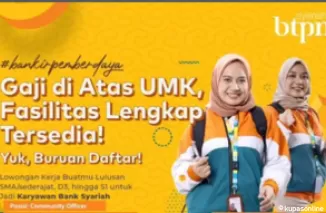 Lowongan Kerja Community Officer di Bank BTPN Syariah, Kesempatan Emas untuk Wanita Muda Berkarier!